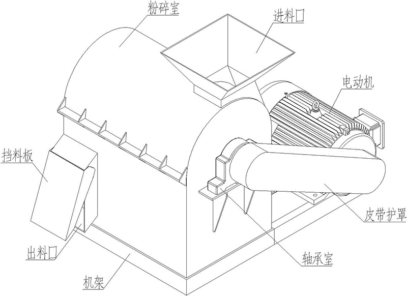 半湿物料粉碎机结构图